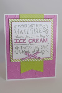 Thistle Embossed Ice Cream Card