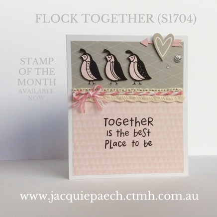Flock Card Pink